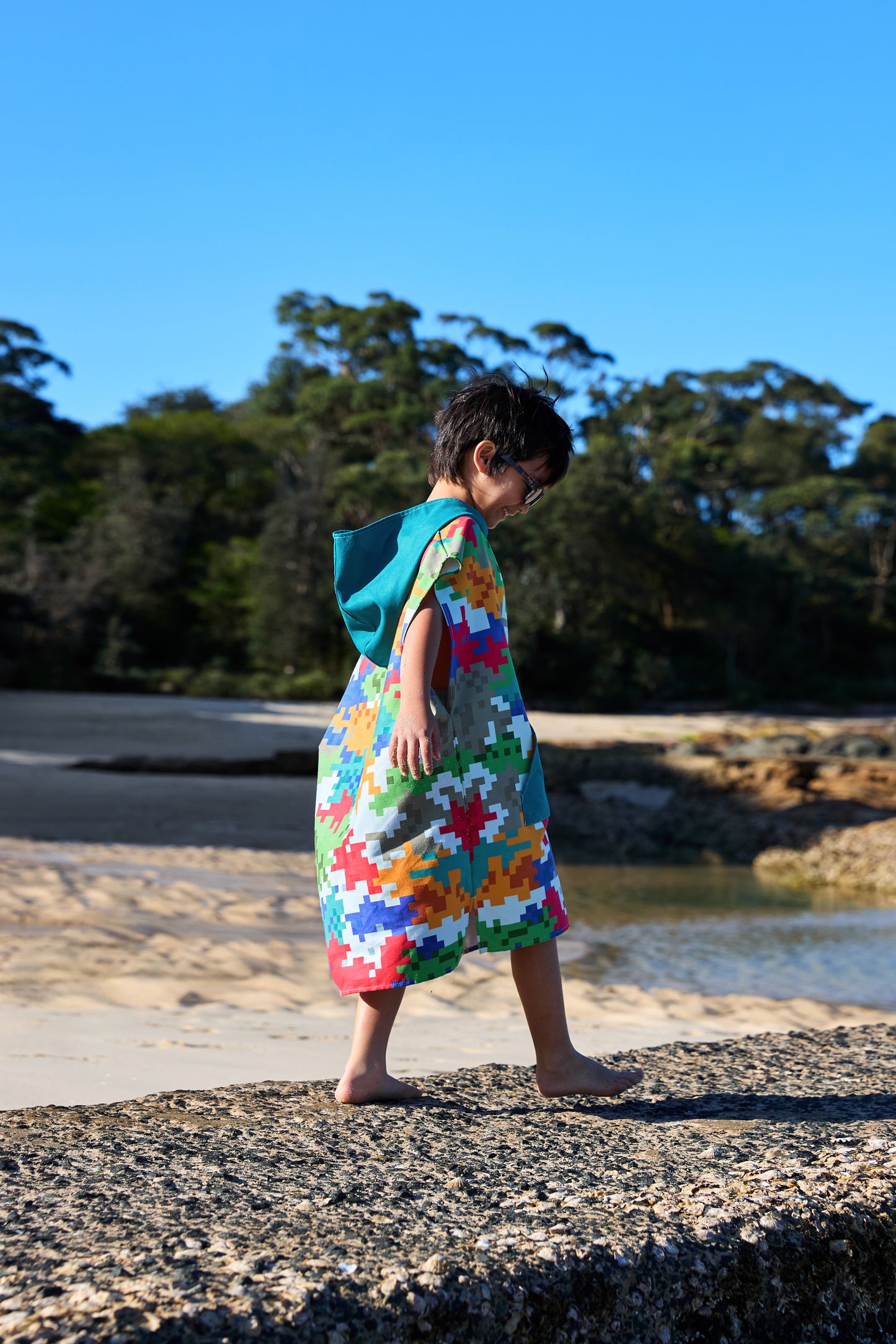 Camo Cubes poncho