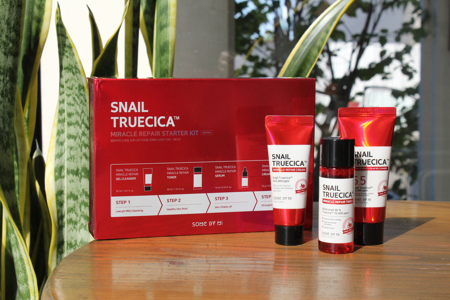 SOME BY MI, Snail Truecica Miracle Repair Starter Kit, 4 Piece Kit