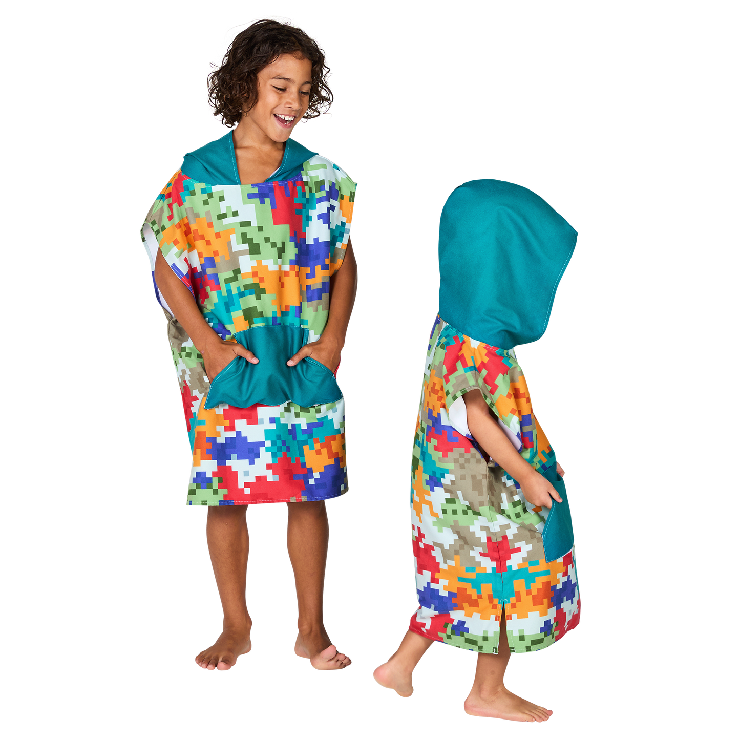 Camo Cubes poncho
