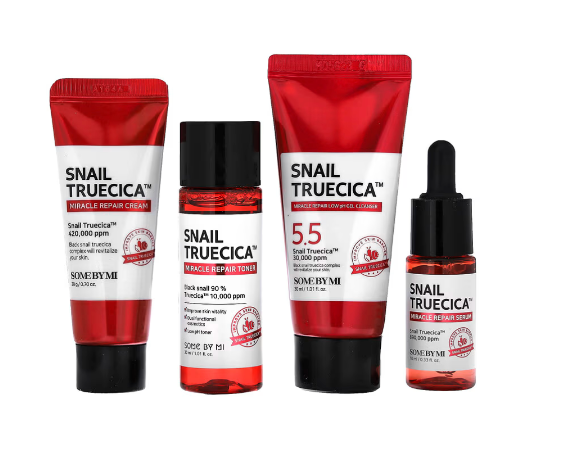 SOME BY MI, Snail Truecica Miracle Repair Starter Kit, 4 Piece Kit