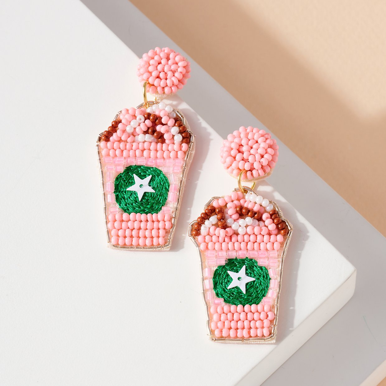 Pink Frappuccino Earrings