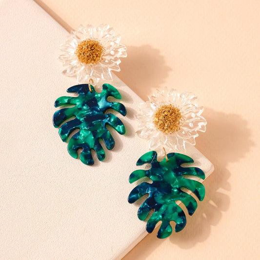 Sunflower Dangling Earrings