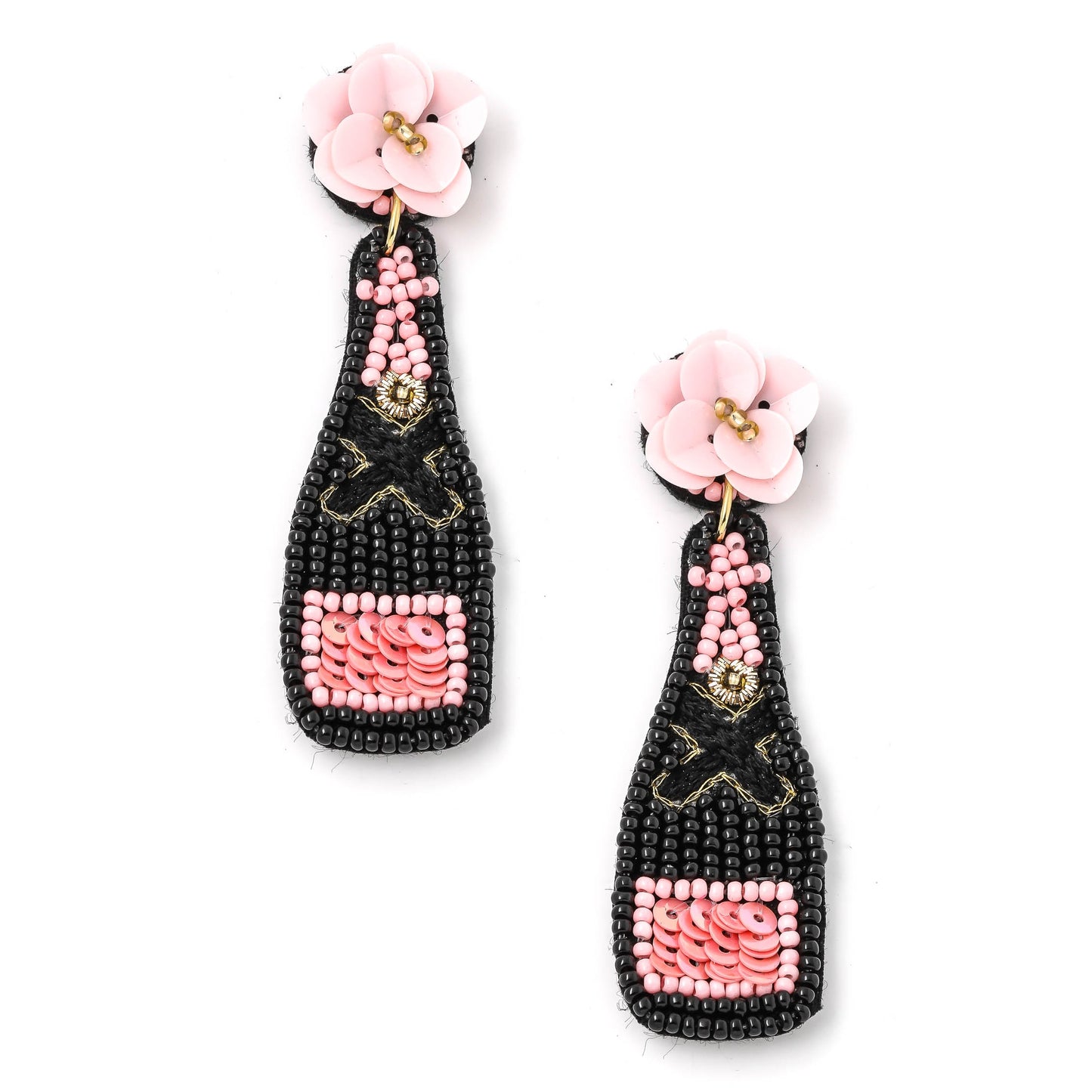 Bottle Seed Beaded Earrings